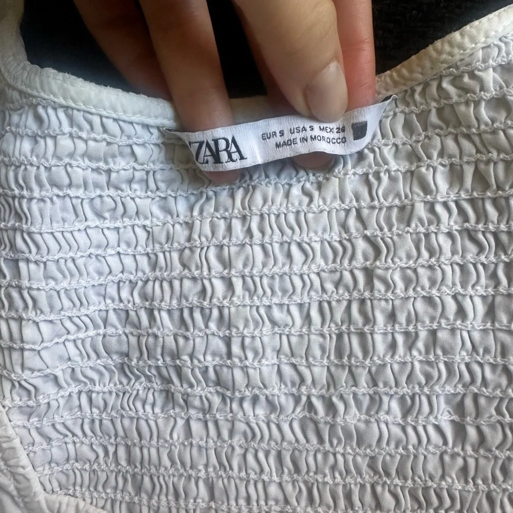 Zara Square-Neck Puff Sleeve Top
